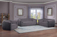 Meridian Furniture - Dixie Velvet Loveseat in Grey - 674Grey-L - GreatFurnitureDeal