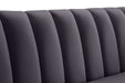Meridian Furniture - Dixie Velvet Sofa in Grey - 674Grey-S - GreatFurnitureDeal