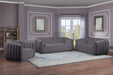 Meridian Furniture - Dixie Velvet Sofa in Grey - 674Grey-S - GreatFurnitureDeal