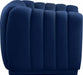 Meridian Furniture - Dixie Velvet Chair in Navy - 674Navy-C - GreatFurnitureDeal