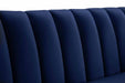 Meridian Furniture - Dixie Velvet Loveseat in Navy - 674Navy-L - GreatFurnitureDeal