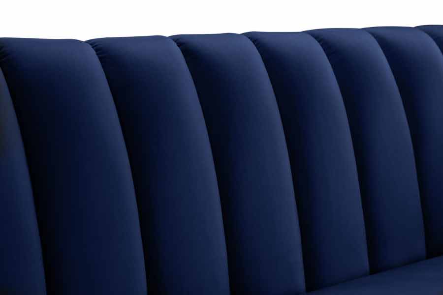 Meridian Furniture - Dixie Velvet Sofa in Navy - 674Navy-S - GreatFurnitureDeal