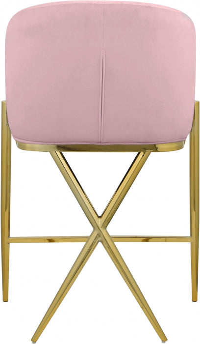 Meridian Furniture - Xavier Counter Stool Set of 2 in Pink - 867Pink-C - GreatFurnitureDeal