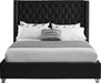 Meridian Furniture - Aiden Velvet King Bed in Black - AidenBlack-K - GreatFurnitureDeal