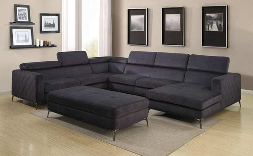 Myco Furniture - Gatsby Sectional in Charcoal Gray - 1245 - GreatFurnitureDeal