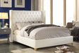 Meridian Furniture - Soho Bonded Leather Queen Bed in White - SohoWhite-Q - GreatFurnitureDeal