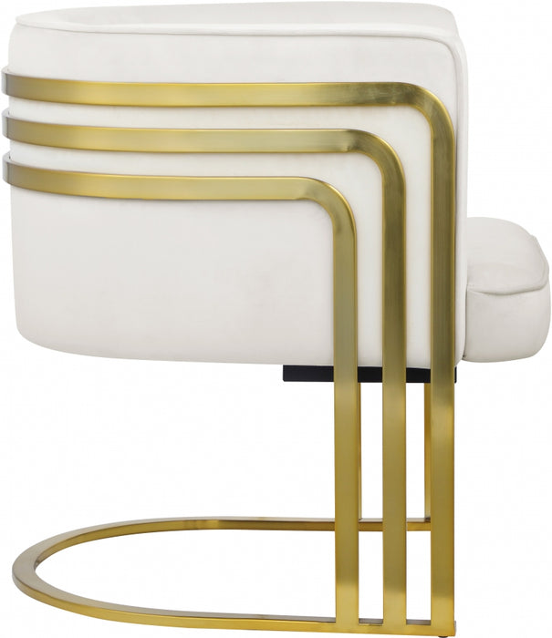Meridian Furniture - Rays Accent Chair in Cream - 533Cream - GreatFurnitureDeal