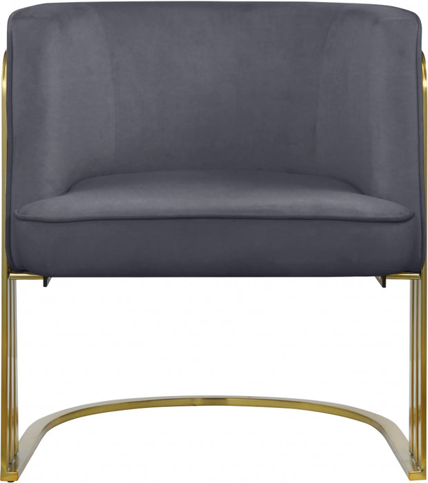 Meridian Furniture - Rays Accent Chair in Grey - 533Grey - GreatFurnitureDeal
