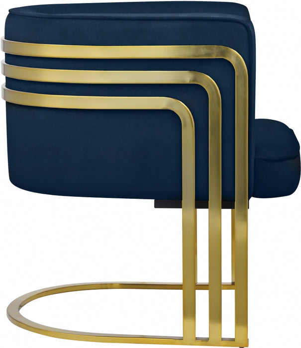 Meridian Furniture - Rays Accent Chair in Navy - 533Navy - GreatFurnitureDeal