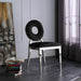 Meridian Furniture - Carousel Velvet Dining Chair Set of 2 in Black - 859Black-C - GreatFurnitureDeal