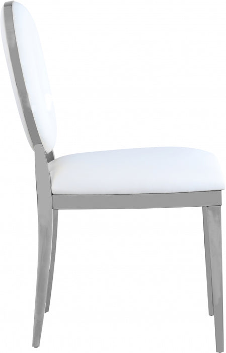Meridian Furniture - Carousel Faux Leather Dining Chair Set of 2 in White - 859White-C