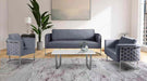 Meridian Furniture - Casa Velvet Loveseat in Grey - 691Grey-L - GreatFurnitureDeal
