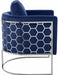 Meridian Furniture - Casa Velvet Chair in Navy - 691Navy-C - GreatFurnitureDeal