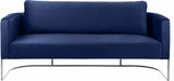 Meridian Furniture - Casa Velvet Sofa in Navy - 691Navy-S - GreatFurnitureDeal