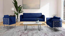 Meridian Furniture - Casa Velvet Chair in Navy - 691Navy-C - GreatFurnitureDeal