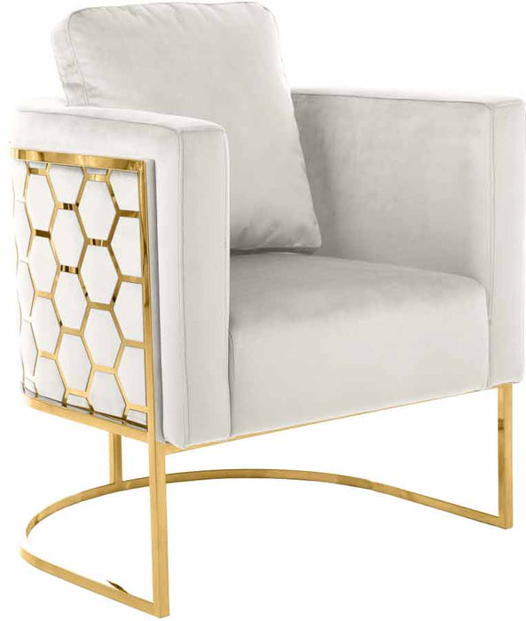 Meridian Furniture - Casa 3 Piece Living Room Set in Cream - 692Cream-S-3SET - GreatFurnitureDeal