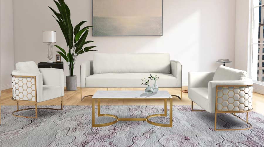 Meridian Furniture - Casa Sofa in Cream - 692Cream-S