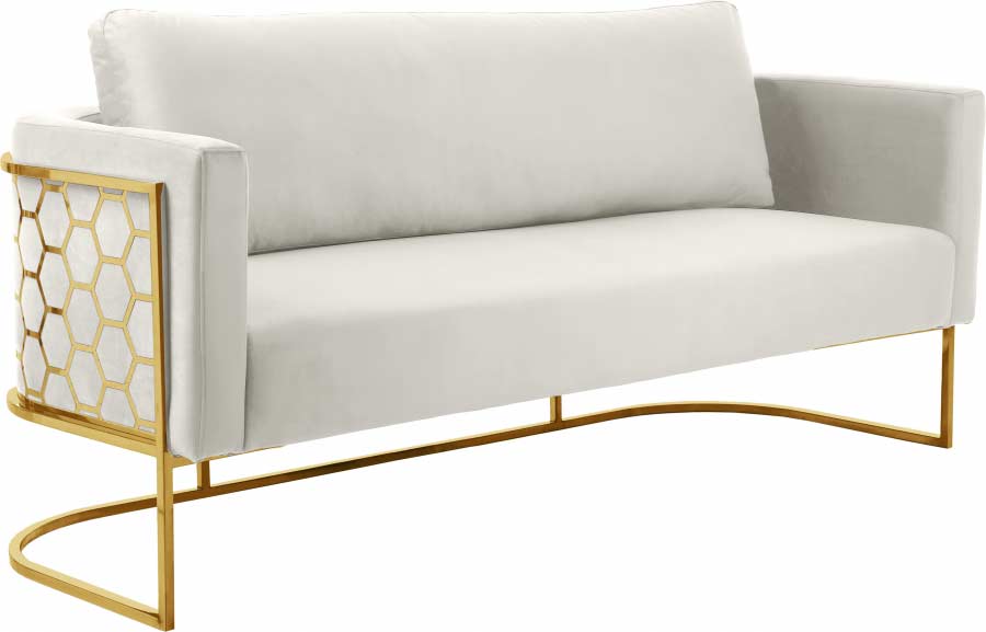 Meridian Furniture - Casa 3 Piece Living Room Set in Cream - 692Cream-S-3SET