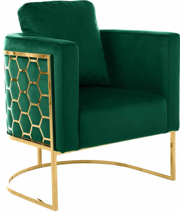 Meridian Furniture - Casa 3 Piece Living Room Set in Green - 692Green-S-3SET
