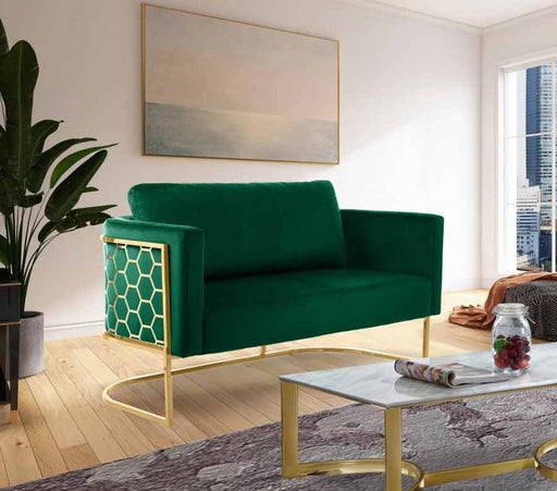 Meridian Furniture - Casa Loveseat in Green - 692Green-L - GreatFurnitureDeal