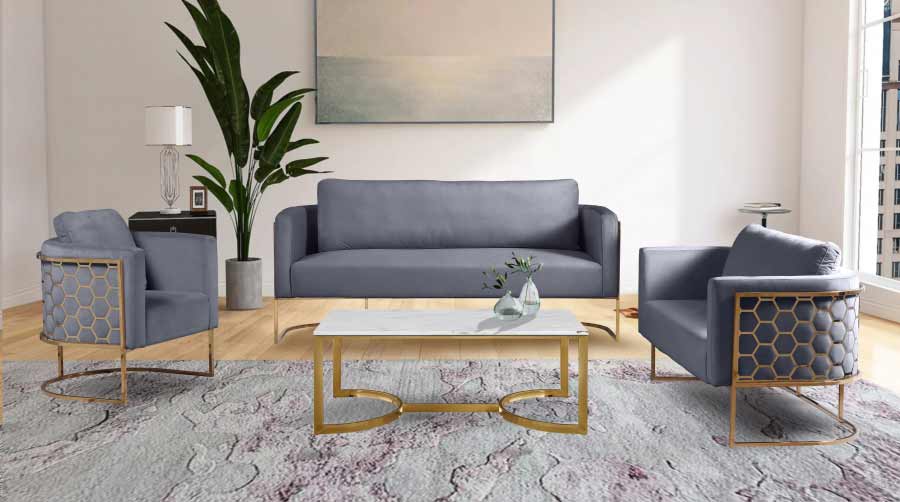 Meridian Furniture - Casa Loveseat in Grey - 692Grey-L - GreatFurnitureDeal