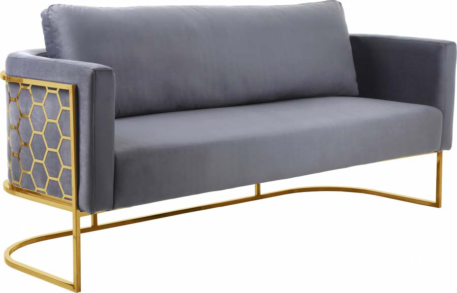 Meridian Furniture - Casa 3 Piece Living Room Set in Grey - 692Grey-S-3SET - GreatFurnitureDeal