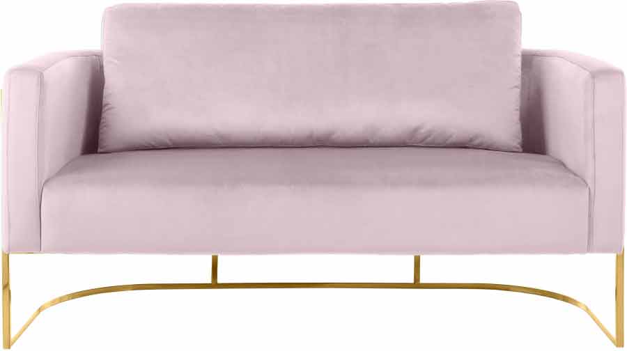 Meridian Furniture - Casa 3 Piece Living Room Set in Pink - 692Pink-S-3SET