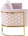 Meridian Furniture - Casa 3 Piece Living Room Set in Pink - 692Pink-S-3SET - GreatFurnitureDeal
