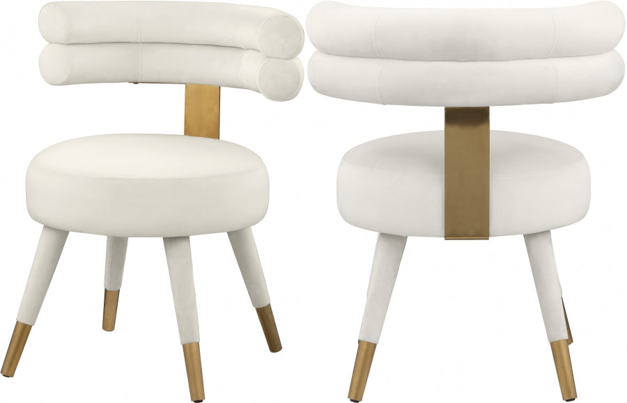 Meridian Furniture - Fitzroy Dining Chair Set of 2 in Cream - 747Cream-C - GreatFurnitureDeal
