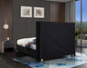Meridian Furniture - Savan Velvet Queen Bed in Black - SavanBlack-Q - GreatFurnitureDeal