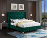 Meridian Furniture - Savan Velvet Queen Bed in Green - SavanGreen-Q - GreatFurnitureDeal