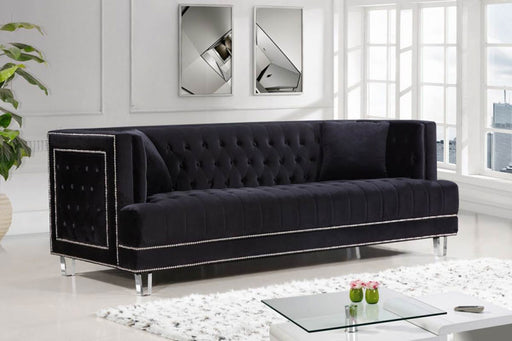 Meridian Furniture - Lucas 4 Piece Living Room Set in Black - 609BL-S-4SET - GreatFurnitureDeal