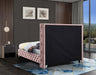 Meridian Furniture - Savan Velvet King Bed in Pink - SavanPink-K - GreatFurnitureDeal
