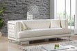 Meridian Furniture - Lucas Velvet Sofa in Cream - 609Cream-S - GreatFurnitureDeal