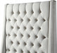 Meridian Furniture - Fritz Velvet King Bed in Cream - FritzCream-K - GreatFurnitureDeal