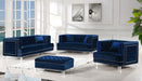 Meridian Furniture - Lucas Velvet Loveseat in Navy - 609Navy-L - GreatFurnitureDeal
