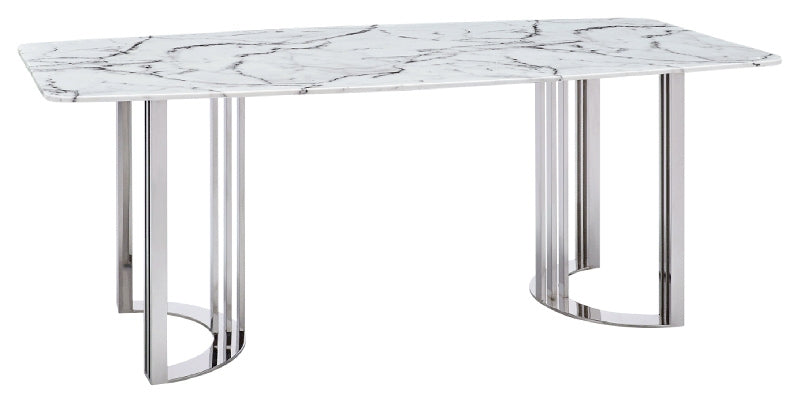 ESF Furniture - Extravaganza 131 Dining Table in Silver - 131DININGTABLESS