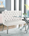 Meridian Furniture - Suri Velvet Settee Bench in Cream - 810Cream - GreatFurnitureDeal