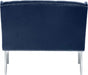 Meridian Furniture - Suri Velvet Settee Bench in Navy - 810Navy - GreatFurnitureDeal