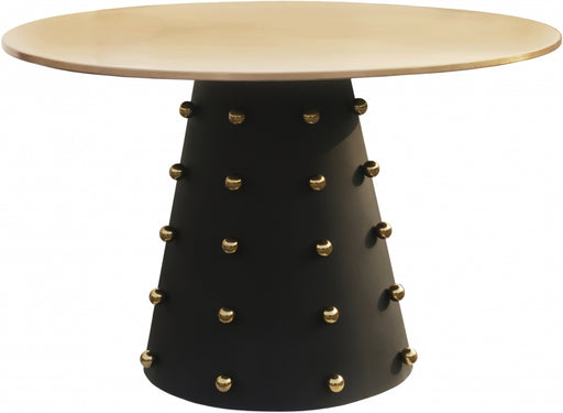 Meridian Furniture - Raven Dining Table in Black - Gold - 957-T - GreatFurnitureDeal