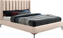 Meridian Furniture - Nadia Velvet King Bed in Pink - NadiaPink-K - GreatFurnitureDeal