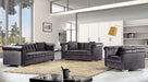 Meridian Furniture - Kayla Velvet Sofa in Grey - 615Grey-S - GreatFurnitureDeal