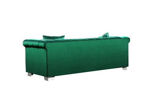 Meridian Furniture - Kayla Velvet Sofa in Green - 615Green-S - GreatFurnitureDeal