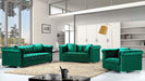 Meridian Furniture - Kayla Velvet Chair in Green - 615Green-C - GreatFurnitureDeal