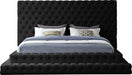 Meridian Furniture - Revel Velvet King Bed in Black - RevelBlack-K - GreatFurnitureDeal