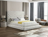 Meridian Furniture - Revel Velvet King Bed in Cream - RevelCream-K - GreatFurnitureDeal