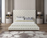 Meridian Furniture - Revel Velvet King Bed in Cream - RevelCream-K - GreatFurnitureDeal