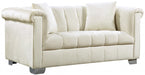 Meridian Furniture - Kayla 3 Piece Living Room Set in Cream - 615Cream-S-3SET - GreatFurnitureDeal