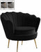 Meridian Furniture - Gardenia Velvet Chair in Black - 684Black-C - GreatFurnitureDeal