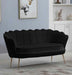 Meridian Furniture - Gardenia Velvet Loveseat in Black - 684Black-L - GreatFurnitureDeal